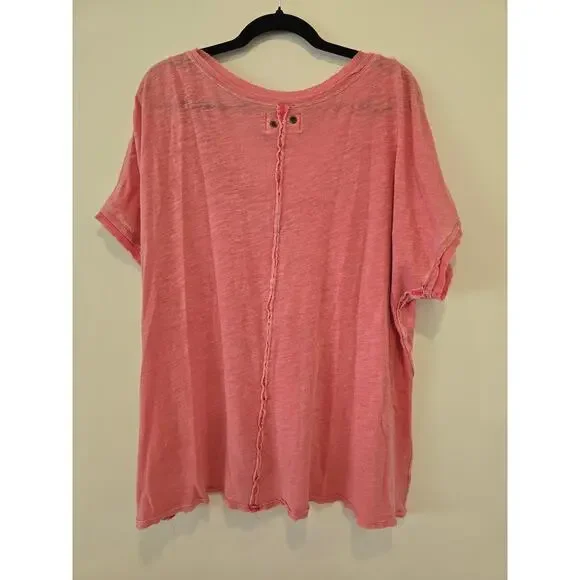 We The Free Pink Short Sleeve T-Shirt Size Medium, Preloved. - Picture 5 of 8